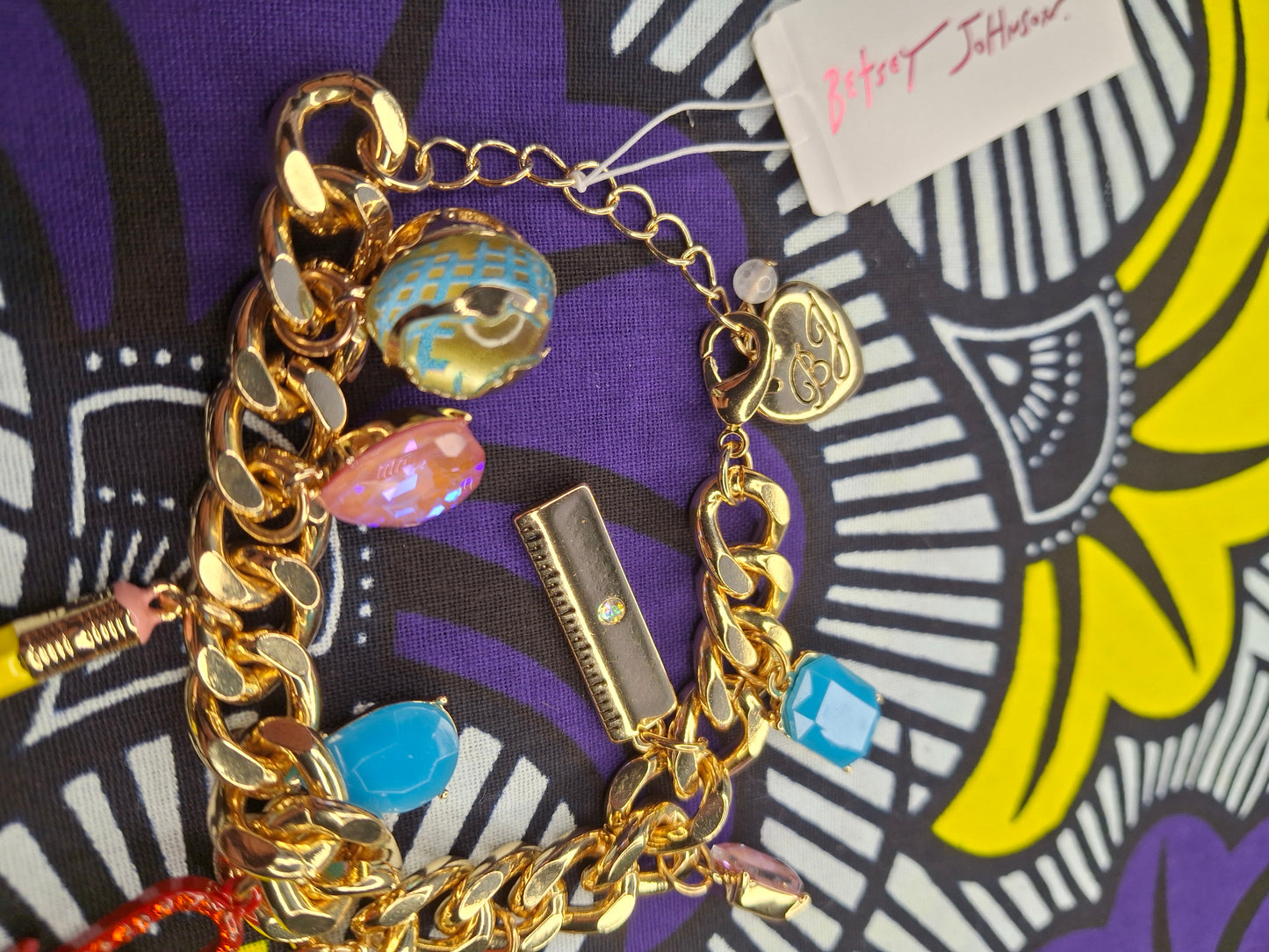 Betsey Johnson Back-To-School Charm Bracelet