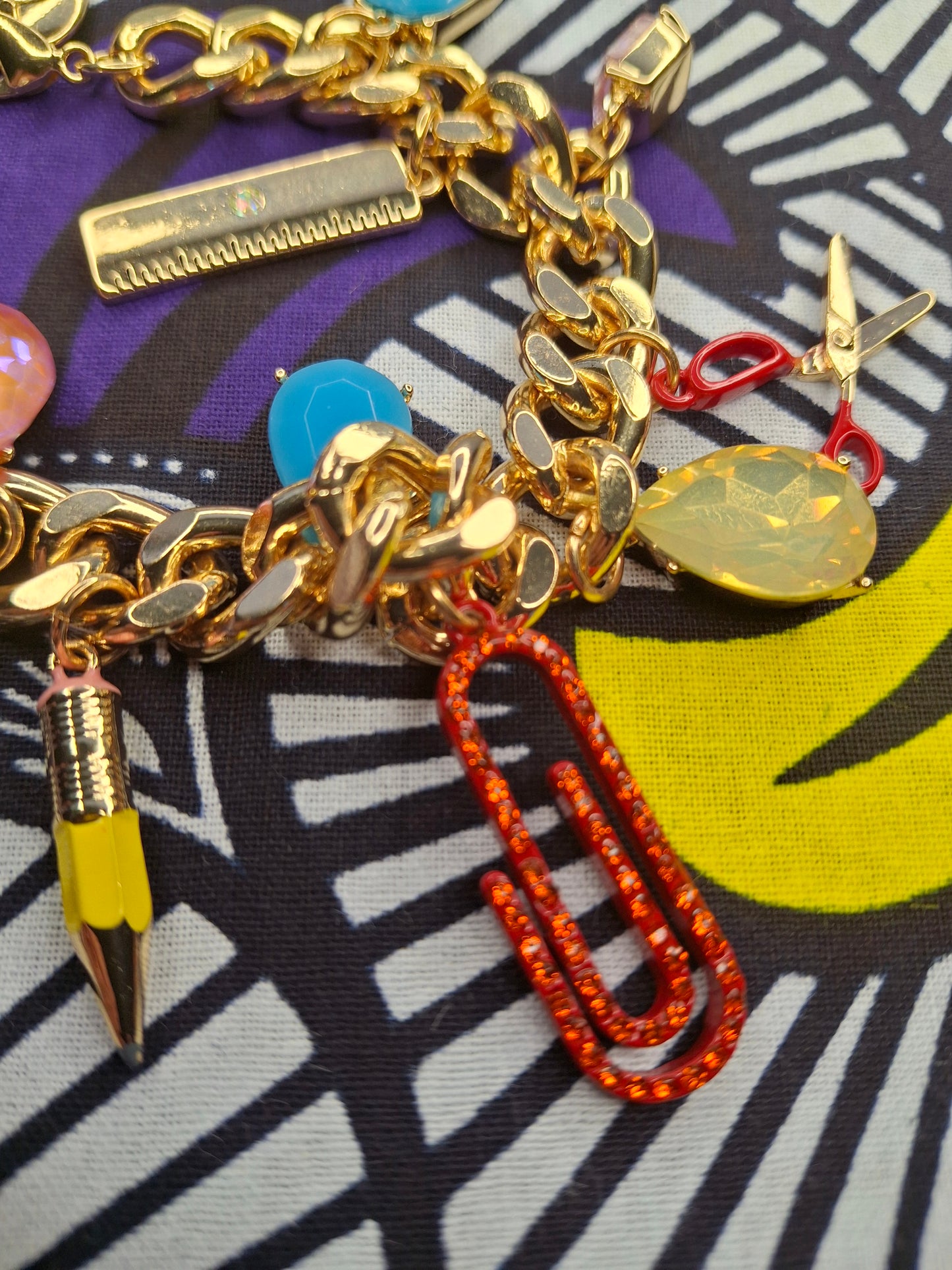 Betsey Johnson Back-To-School Charm Bracelet