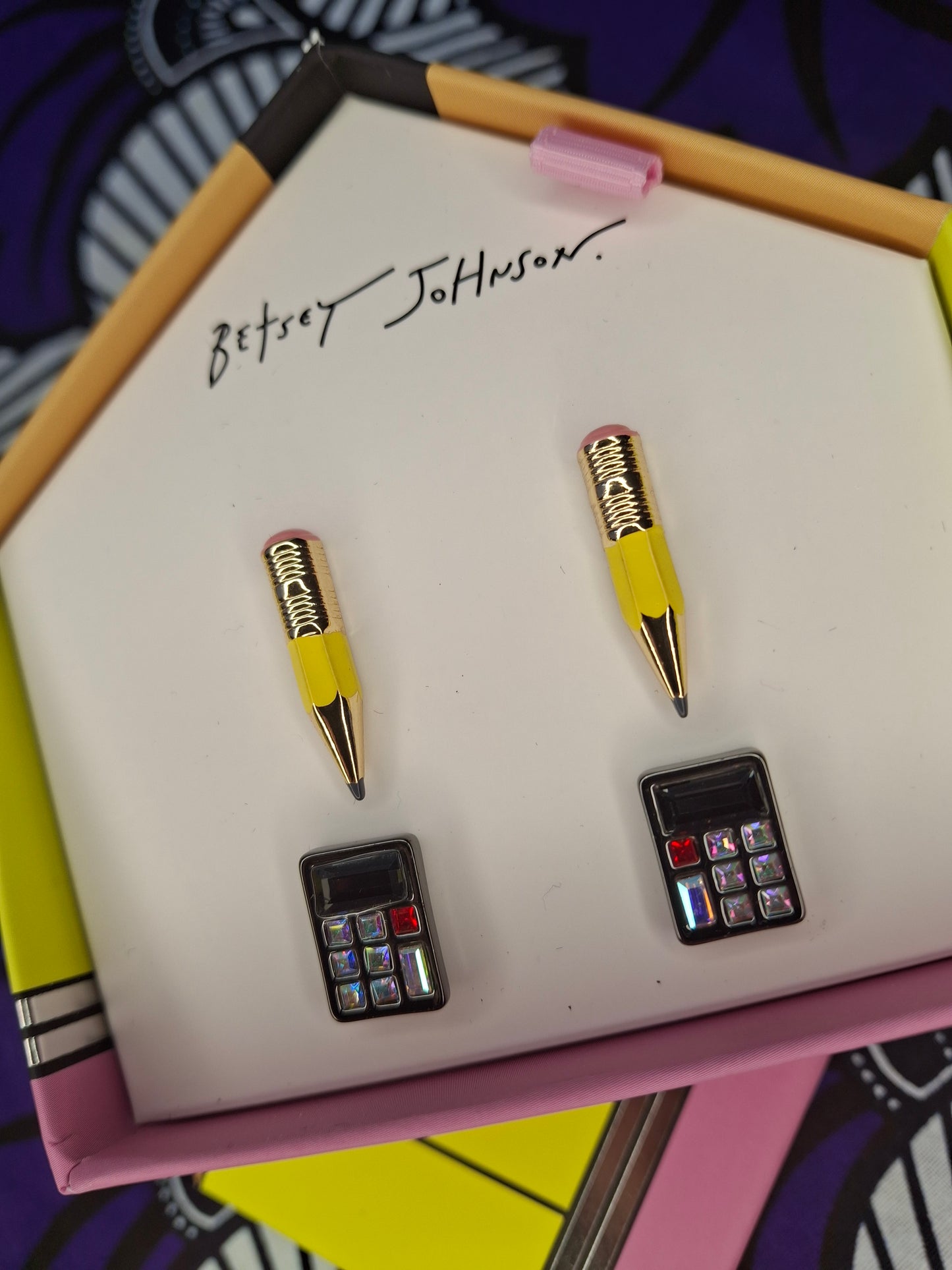 Betsey Johnson Back-To-School Earrings Set